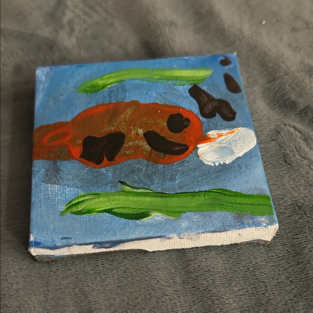 Abstract Blue and Green Mini Canvas Art